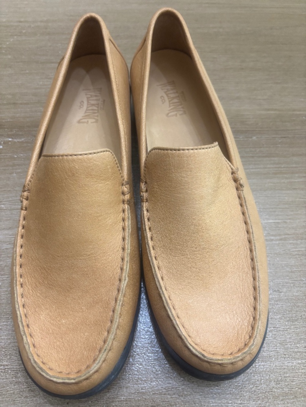 The Walking Company Venetian Loafers Tan Leather Loafers Women Size 39 Comfort